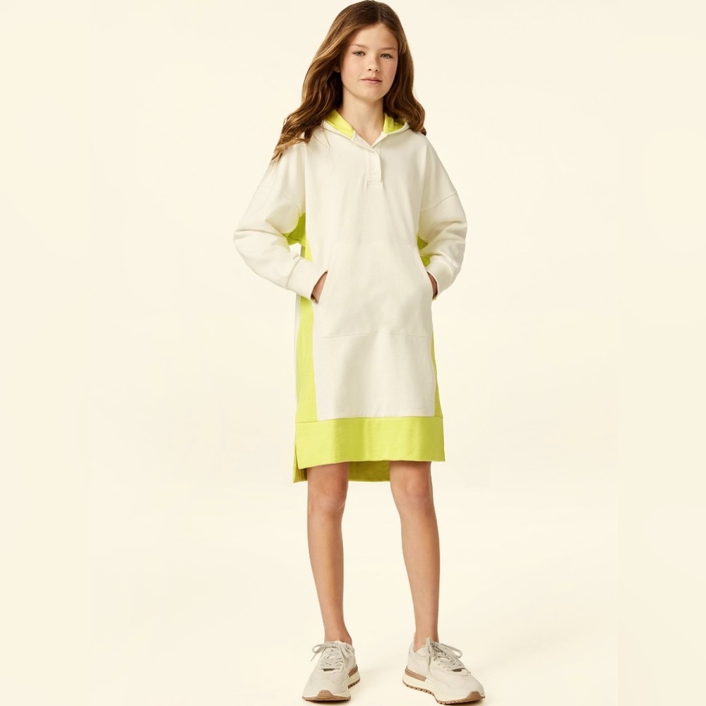 Free Assembly Girls Color Block Hoodie Dress